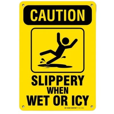 ODM Aluminum Floor Caution Slippery Signs For Indoor Outdoor