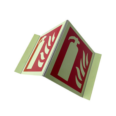 Safety Photoluminescent Aluminum Fire Extinguisher Signs Custom