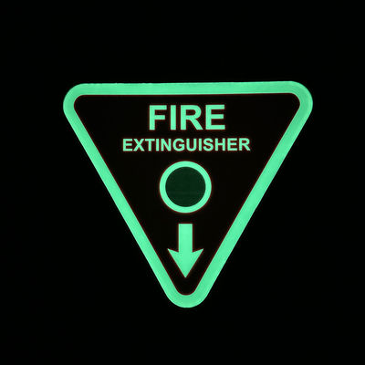 Photoluminescent Fire Extinguisher Signs With Down Arrow Glow In The Dark