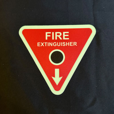 Photoluminescent Fire Extinguisher Signs With Down Arrow Glow In The Dark