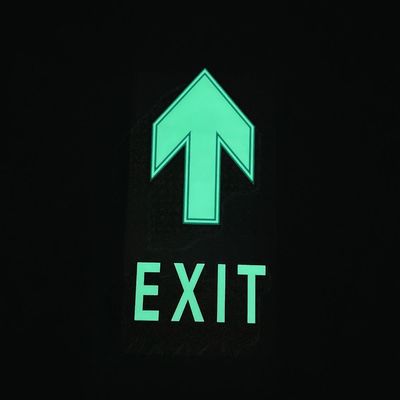 Emergency Exit Photoluminescent Signage With Glow Time Of 8 - 12 Hours