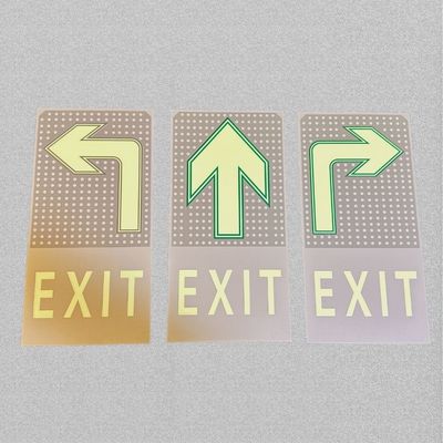 Emergency Exit Photoluminescent Signage With Glow Time Of 8 - 12 Hours