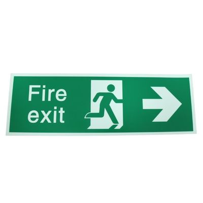 1 MM Thickness Photoluminescent Safety Exit Sign With Glowing Brightness Mcd/M2