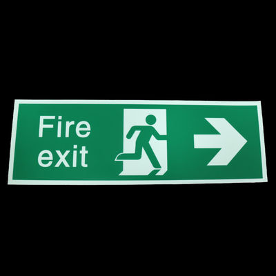 1 MM Thickness Photoluminescent Safety Exit Sign With Glowing Brightness Mcd/M2