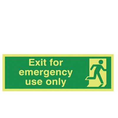 Rectangle Photoluminescent Safety Exit Sign Durable And Glow In The Dark
