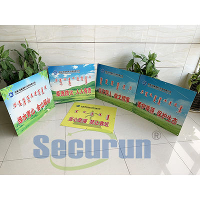 Weatherproof Metal Glow In The Dark Signage Custom Photoluminescent Signs UV Protected